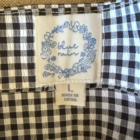 Blue Rain Black and White Checkered Skirt NWOT - Picture 4 of 4